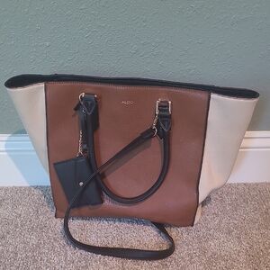 ALDO Brown and Cream Women's Tote Bag